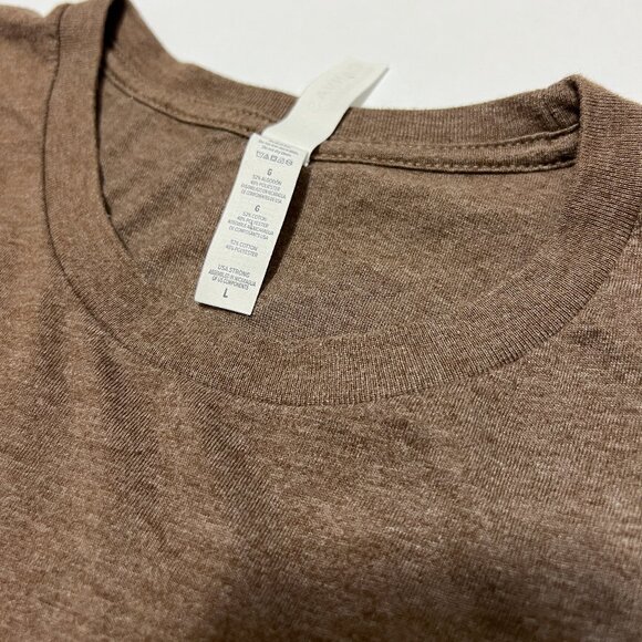 Bella Canvas Short Sleeve Brown Heather with Dinosaur Print Large - Picture 6 of 8